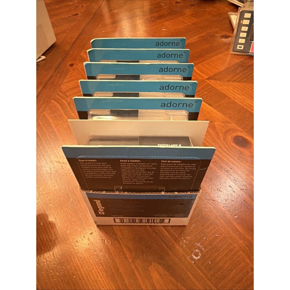 Legrand Adorne AWP1G2GR6 Graphite 1-Gang Screwless Wall Plate 6-Pack New in Box